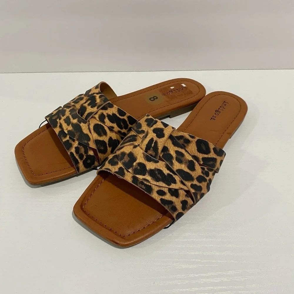 Indigo‎ rd Womens Leopard Slide Casual Sandals Size 8M